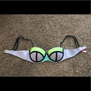 Victoria's Secret Beach Bandeau Green Bikini Top